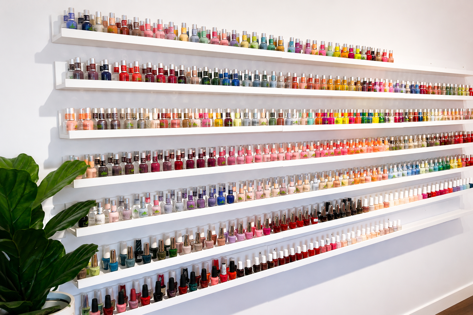 Premium nail station setup at South St Hingham MA